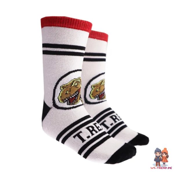 Jurassic World T-Rex lange Kinder Socken 2er Pack Angebot – Bild 2