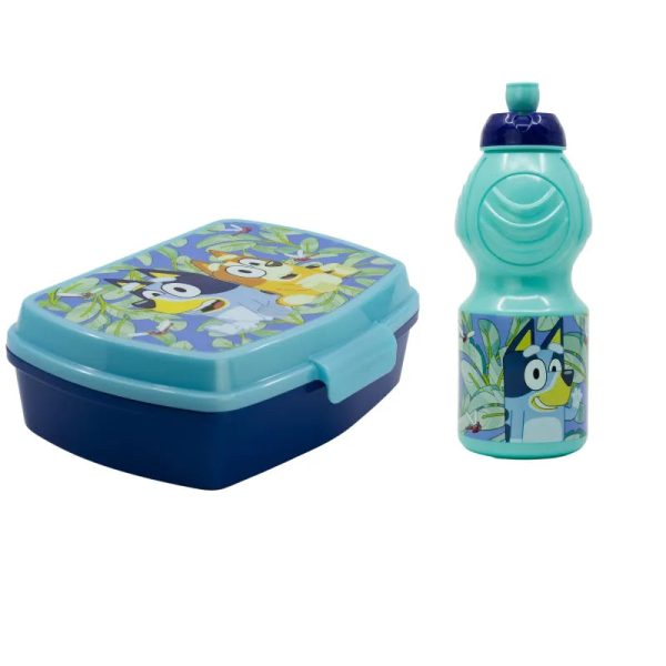 Bluey Bingo Kinder 2 teiliges Set Brotdose plus Trinkflasche Schn?ppchen